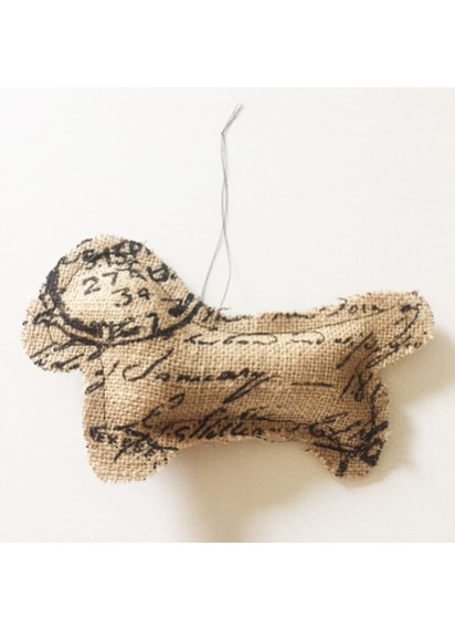 Dachshund hessian decoration